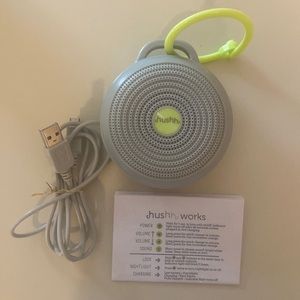 Hush portable white noise machine and night light